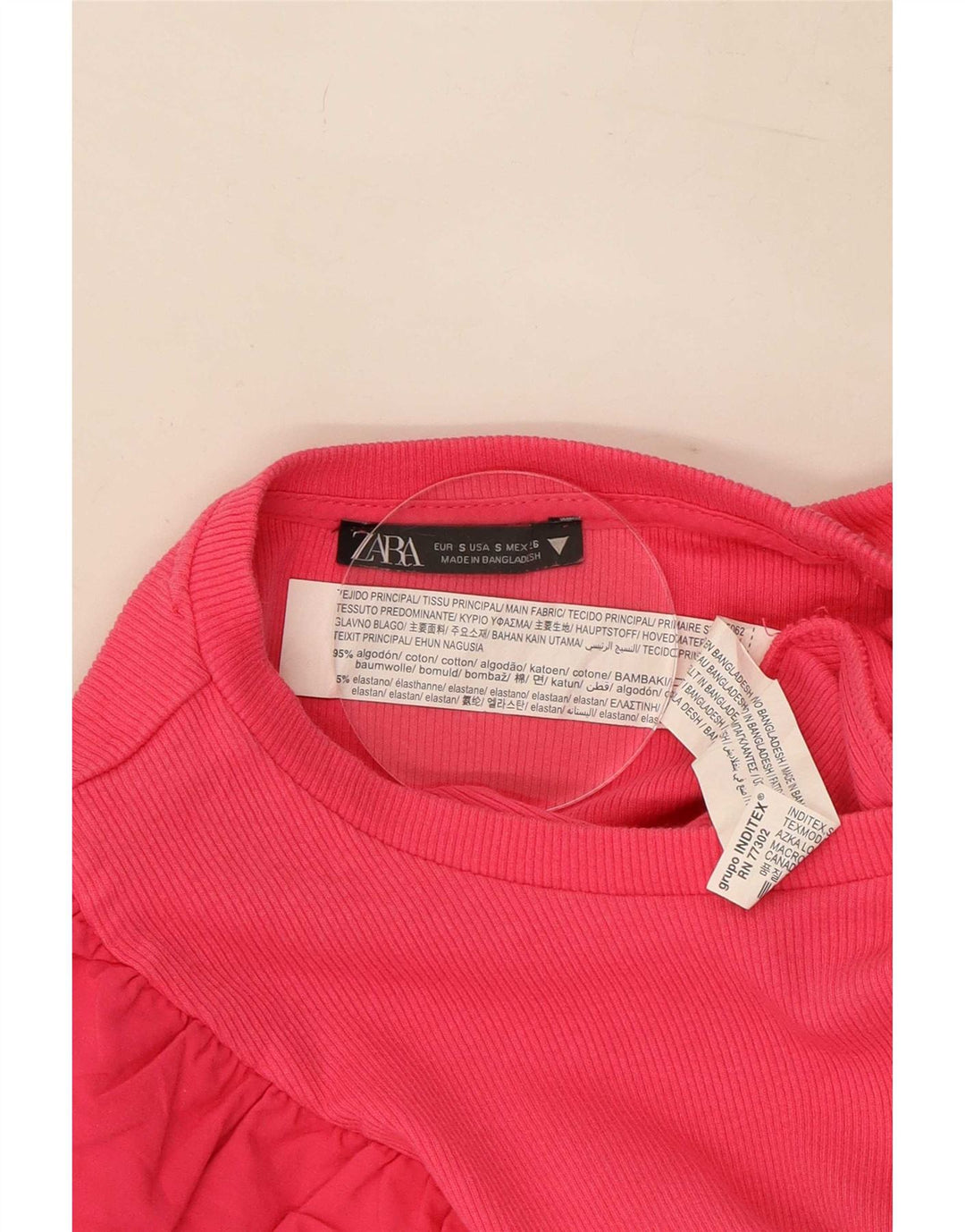 Zara Womens Batwing Bodysuit UK 8 Small Pink Cotton