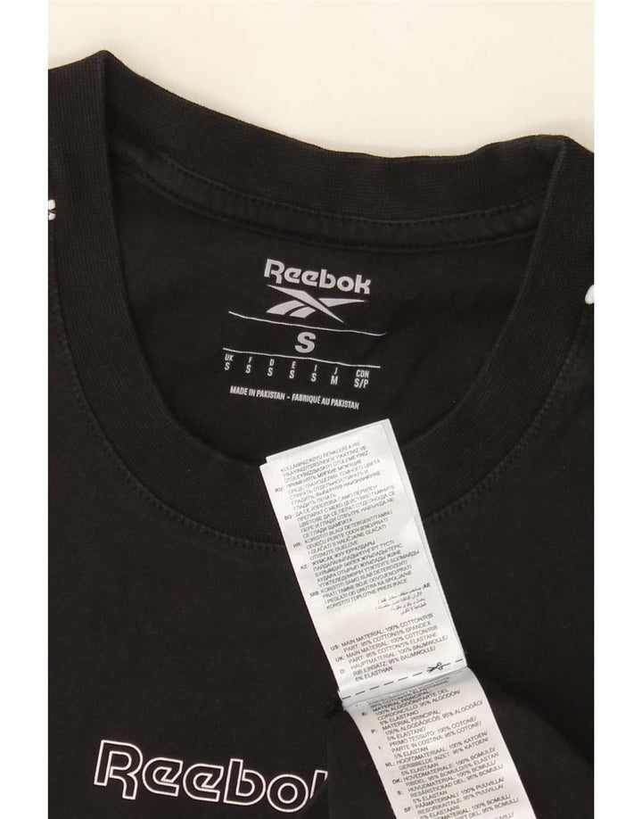 T-shirt Reebok da uomo Top Small in cotone nero