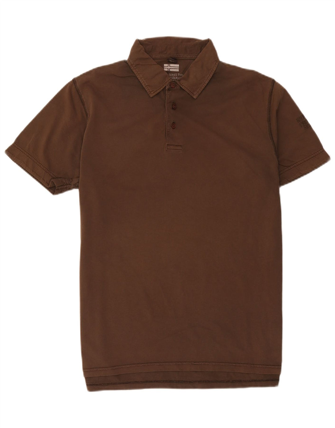 Napapijri Mens Polo Shirt Large Brown Cotton