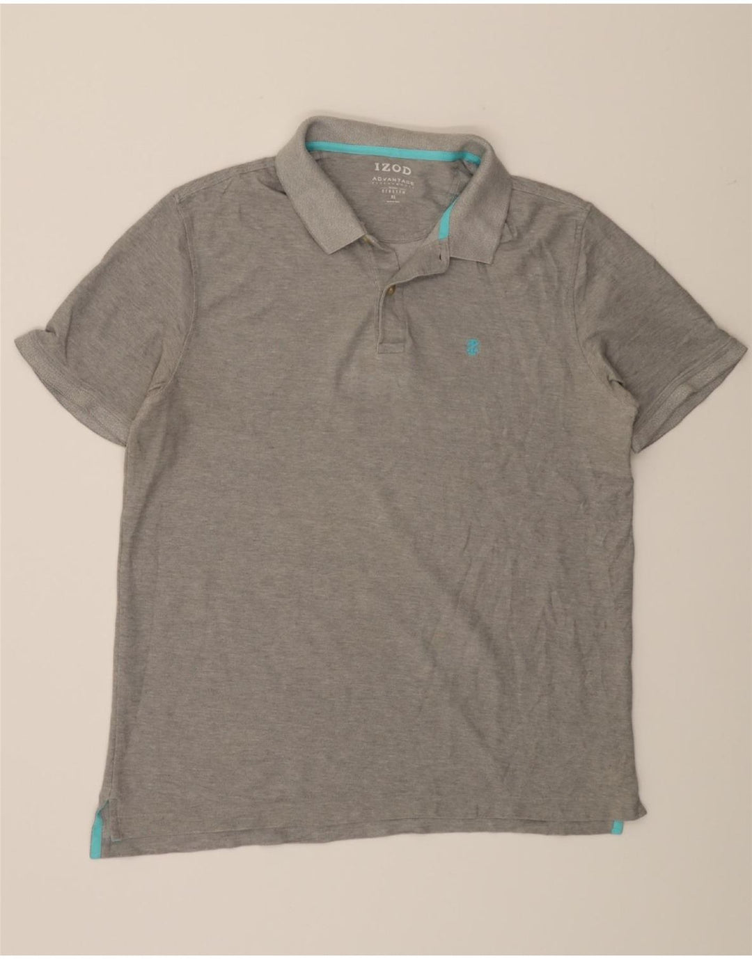 IZOD Mens Polo Shirt XL Grey Cotton Vintage Izod and Second-Hand Izod from Messina Hembry 
