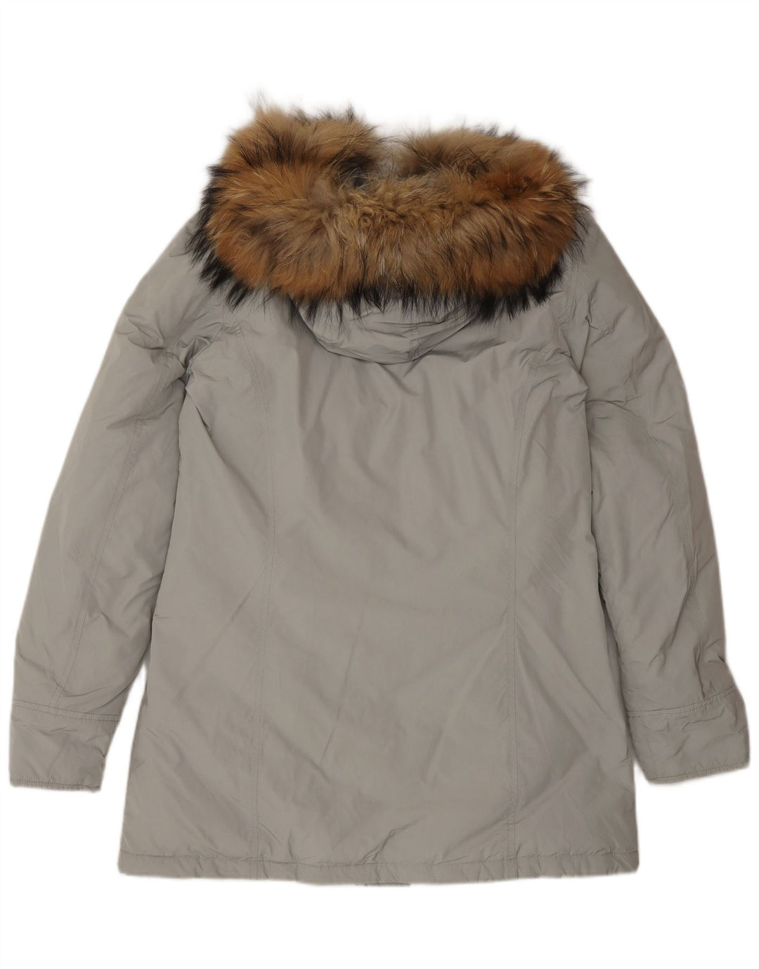Woolrich Womens Hooded Parka Jacket UK 16 Large Grey Polyester Winter