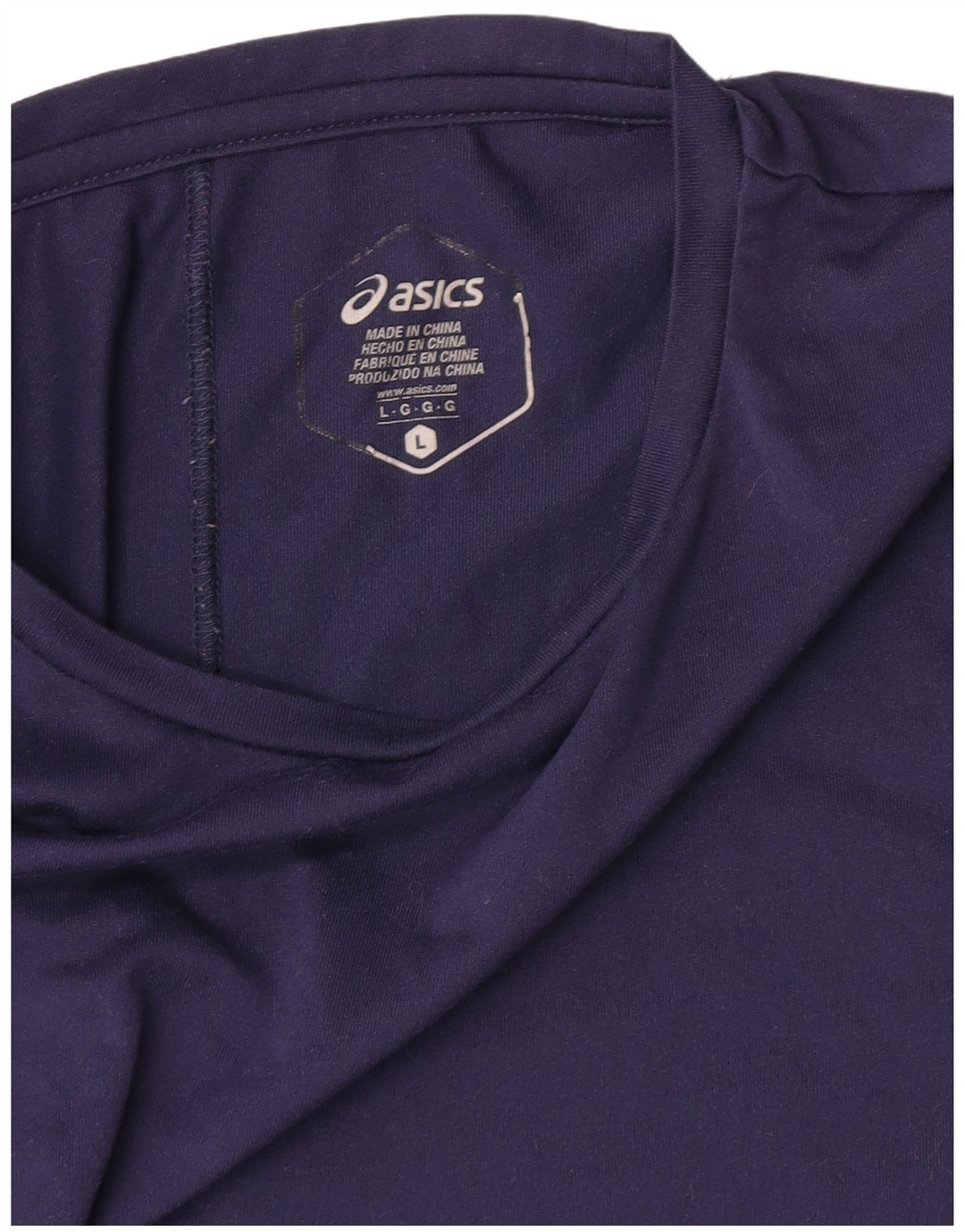 Asics Womens Graphic T-Shirt Top UK 16 Large Navy Blue
