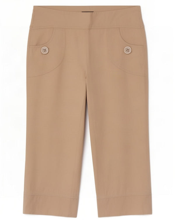Zara Womens Capri Trousers EU 38 Small W28 L22 Off White Cotton