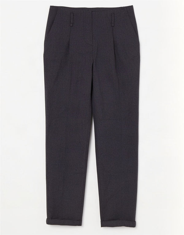 Zara Γυναικείο ίσιο παντελόνι Chino Small W26 L28 Navy Blue Polyester