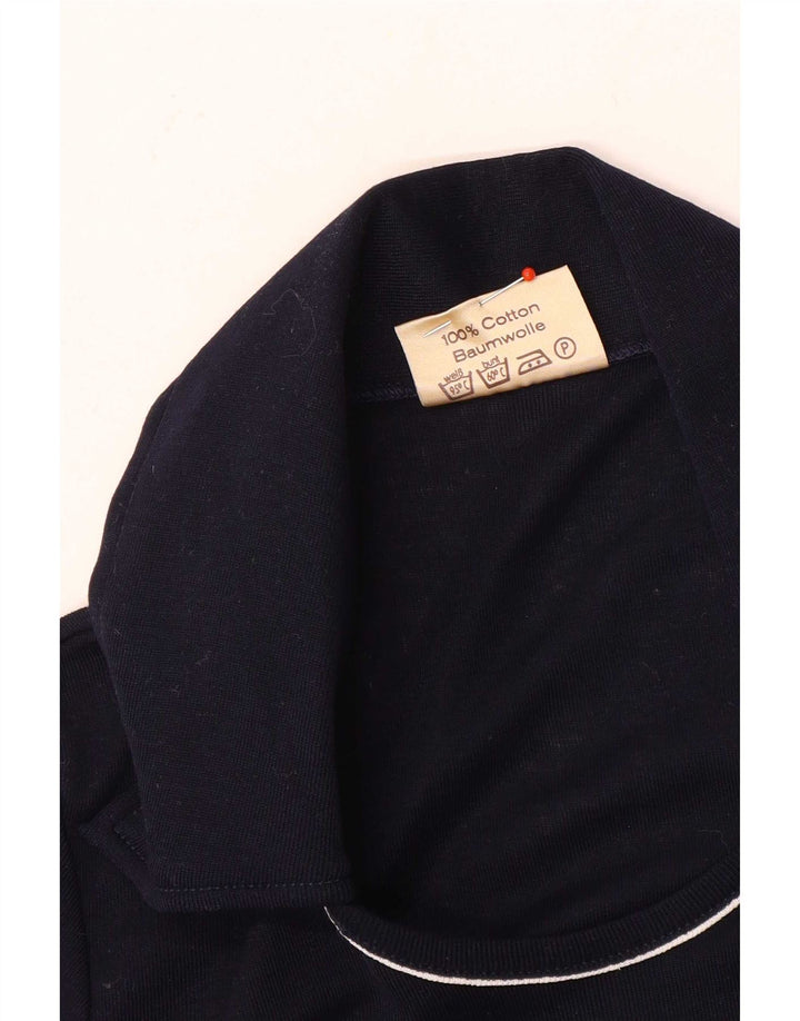 Etienne Aigner Mens Polo Shirt IT 50 Medium Navy Blue Cotton