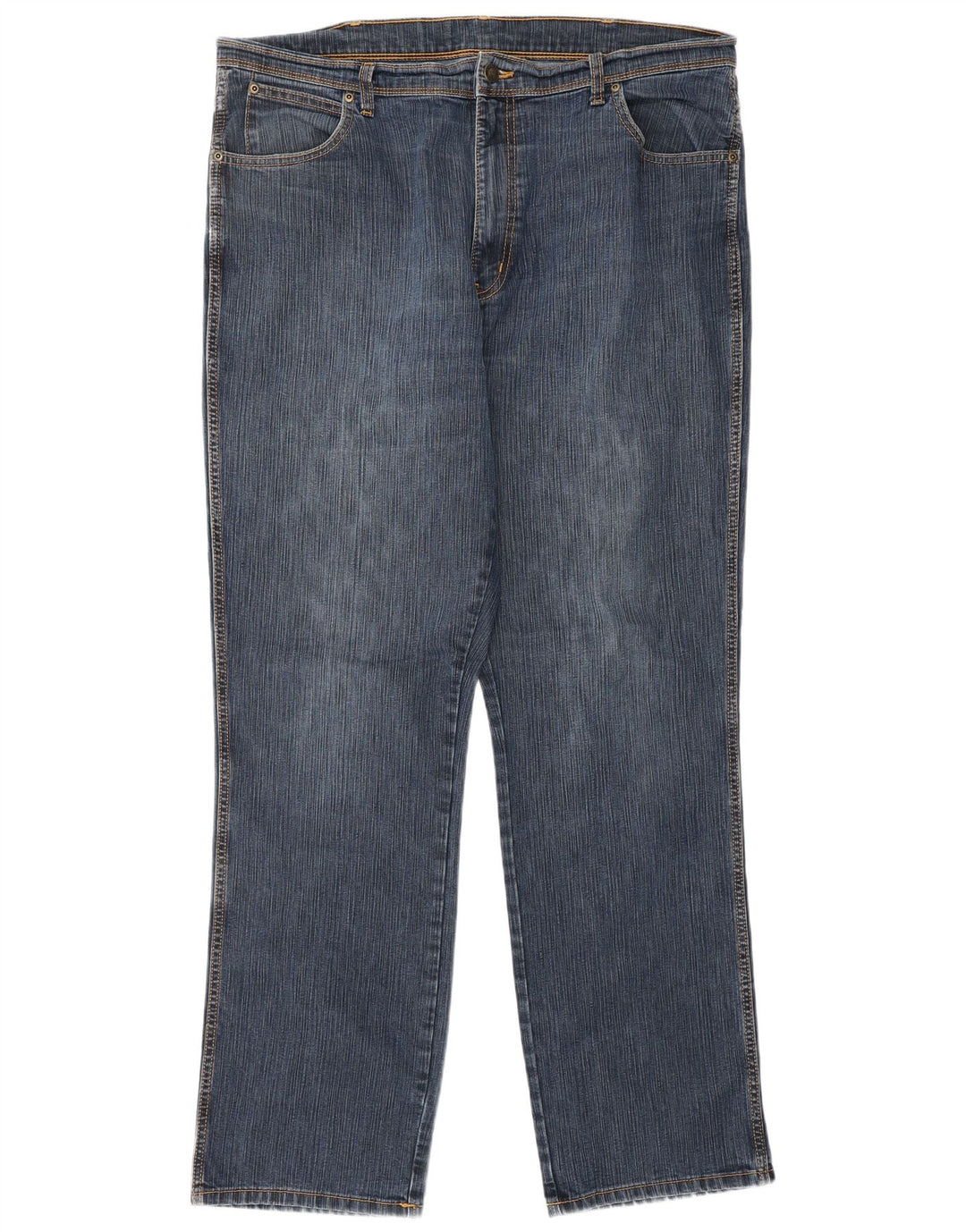 WRANGLER Mens Regular Fit Straight Jeans W40 L34 Blue Cotton