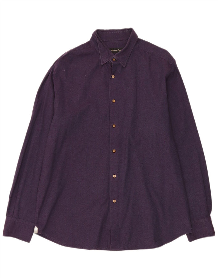 MASSIMO DUTTI Mens Shirt Large Purple