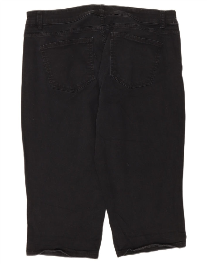 CHAPS Womens Bermuda Shorts US 12 Large W34  Black Cotton