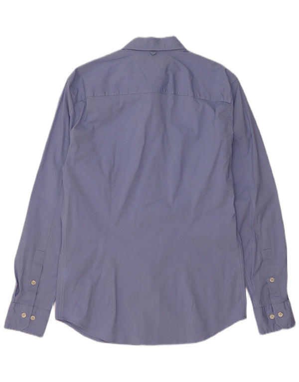 Tommy Hilfiger Mens Slim Fit Shirt Large Blue Cotton