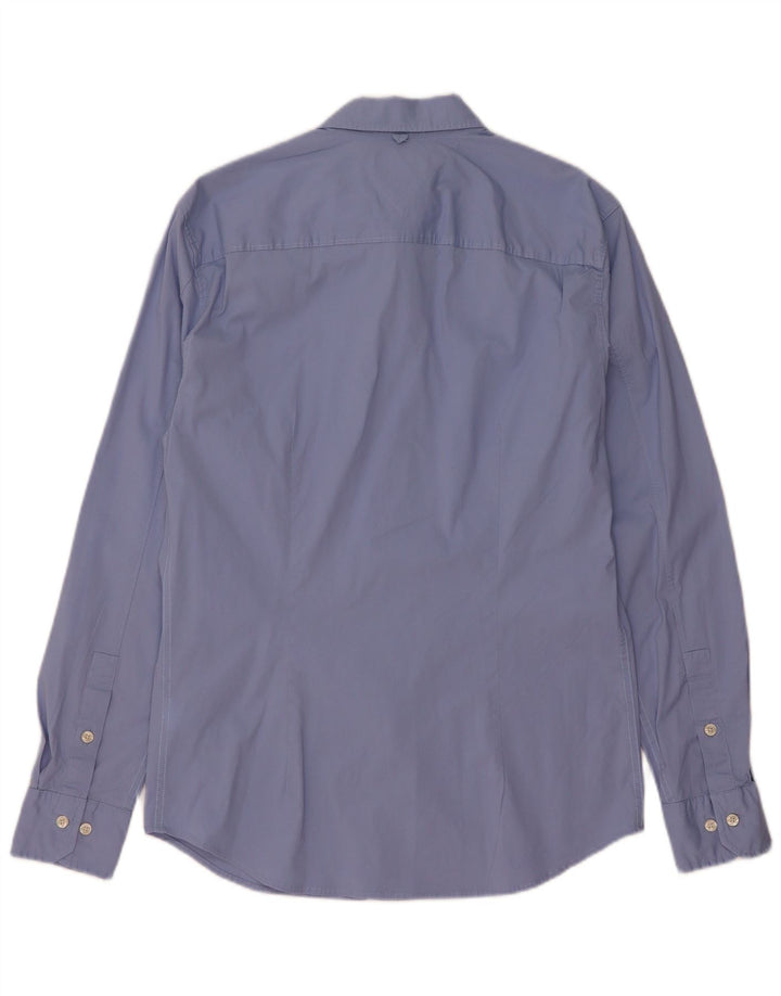 Tommy Hilfiger Mens Slim Fit Shirt Large Blue Cotton