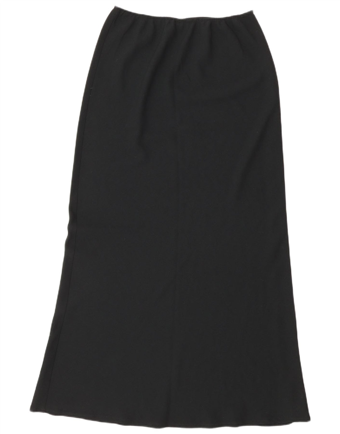 Benetton Dame Højtalje Maxi Nederdel IT 44 Medium W26 Sort Polyester