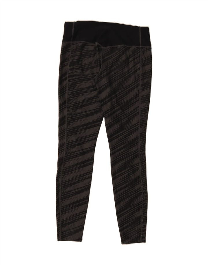 NIKE Womens Graphic Leggings UK 10 Small  Grey Striped Polyester Vintage Nike and Second-Hand Nike from Messina Hembry 