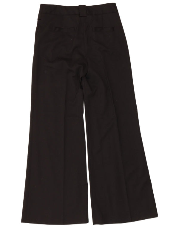 Zara Damen Flare Chino Hose EU 40 Medium W30 L32 Schwarz