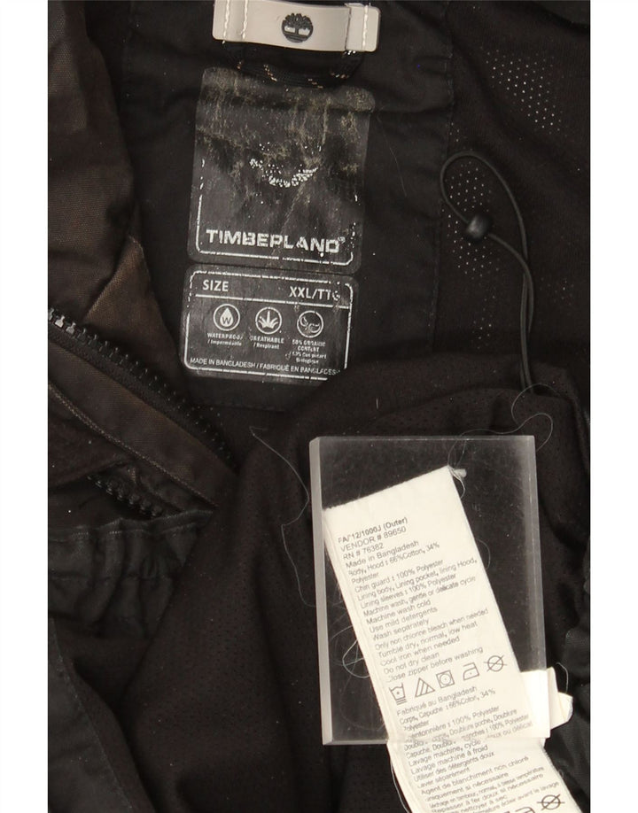 Timberland Mens Windbreaker Jacket UK 44 2XL Black Cotton