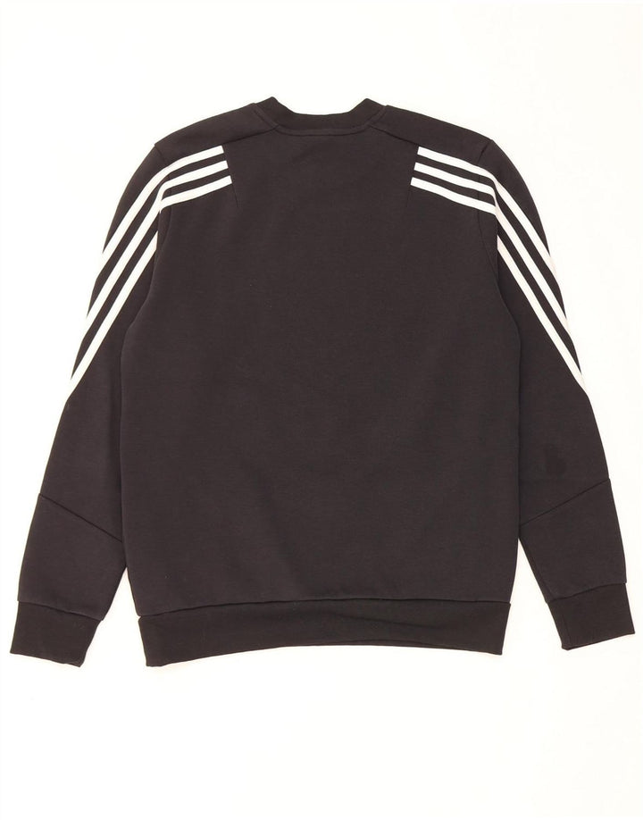 ADIDAS Boys Sweatshirt Jumper 13-14 Years Black Cotton