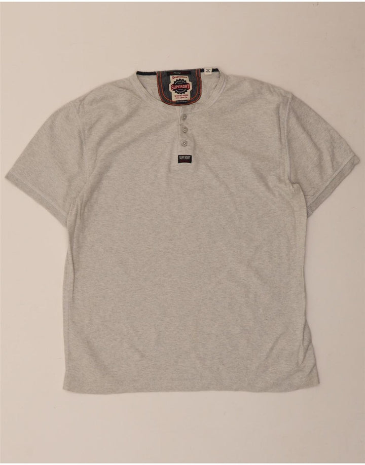 Superdry Mens T-Shirt Top 2XL Grey Cotton