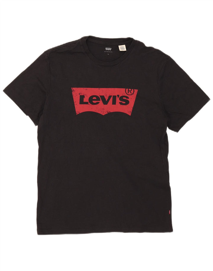 Levi's Mens Graphic T-Shirt Top Medium Black Cotton