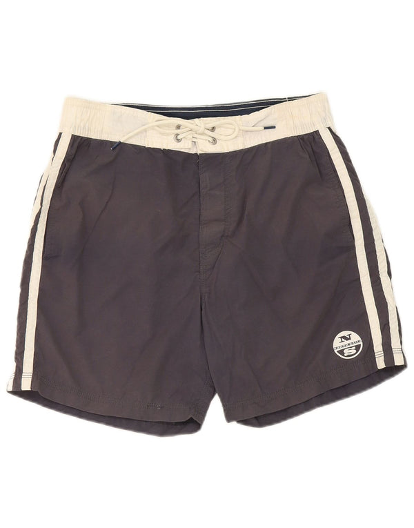 Pantaloncini da bagno da uomo North Sails Small in cotone color block blu navy