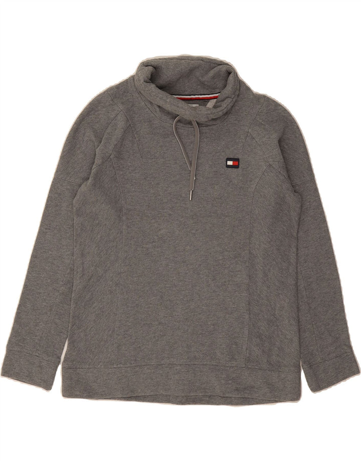TOMMY HILFIGER Womens Sweatshirt Jumper UK 14 Medium Grey Cotton Vintage Tommy Hilfiger and Second-Hand Tommy Hilfiger from Messina Hembry 