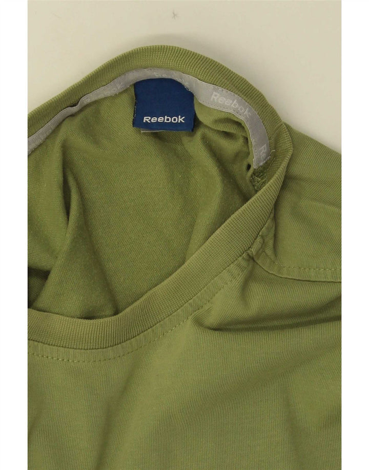 Reebok Mens T-Shirt Top Medium Green Cotton
