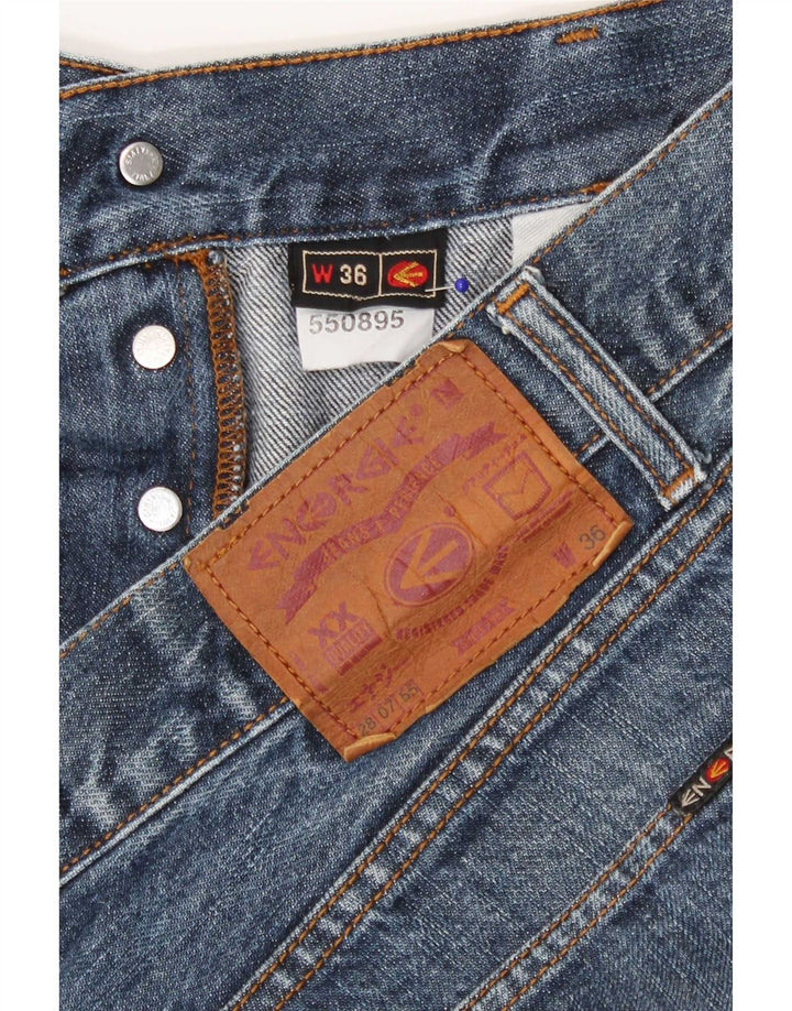 Energie Mens Straight Jeans W36 L31 Blue Cotton