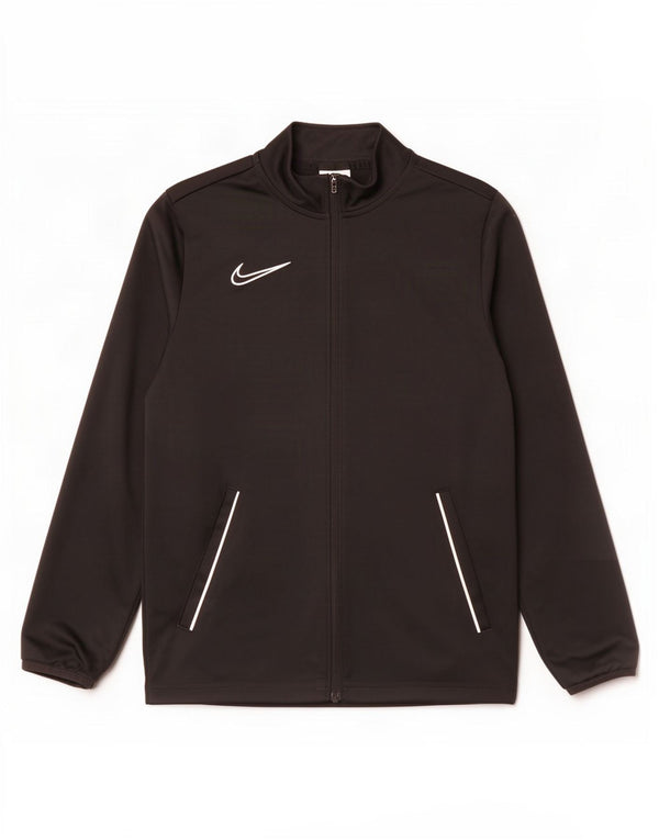 Jaqueta Nike Boys Dri Fit Tracksuit 12-13 anos grande poliéster preto
