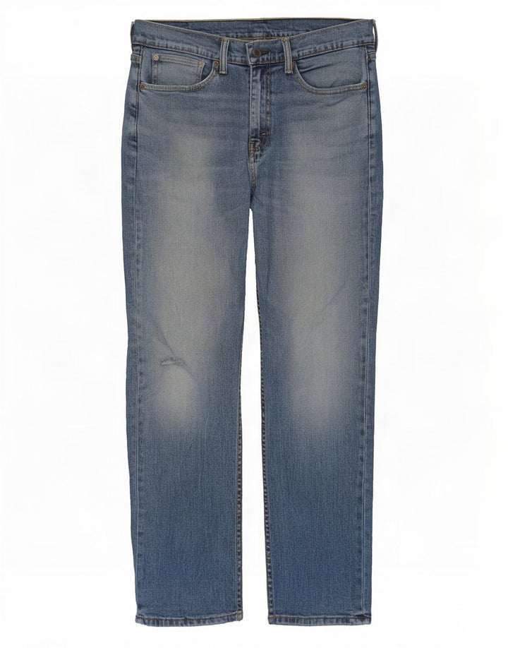 Levi's Mens Straight Jeans W34 L32 Blue Cotton