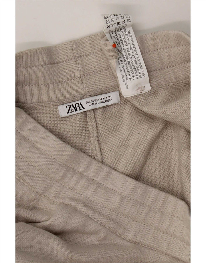 Pantaloncini sportivi da uomo Zara in cotone beige medio