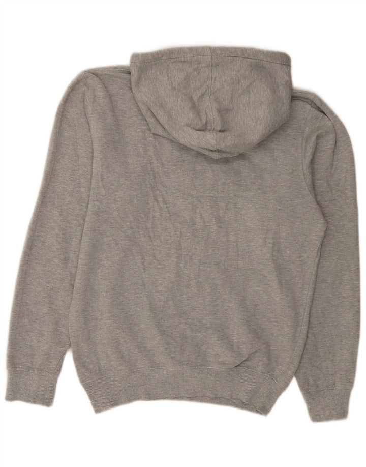Hard Rock Cafe Herre Bruxelles Distressed Hoodie Jumper Medium Grey Flecked