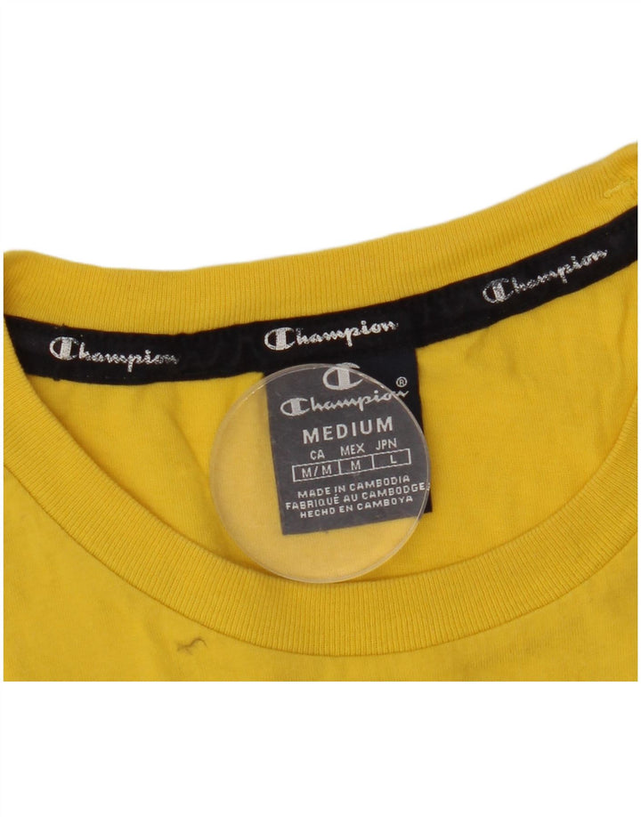 Champion Herre grafisk T-shirt Top Medium Sort Colourblock