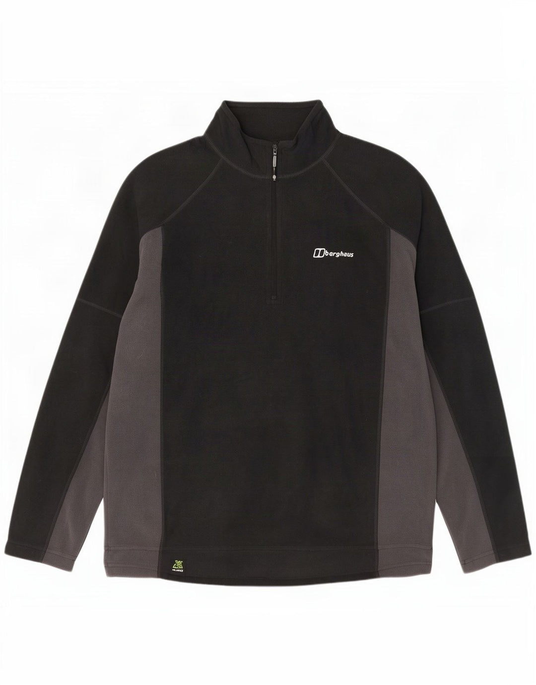 Berghaus Pull polaire à col zippé pour homme Large Noir Colorblock Polyester
