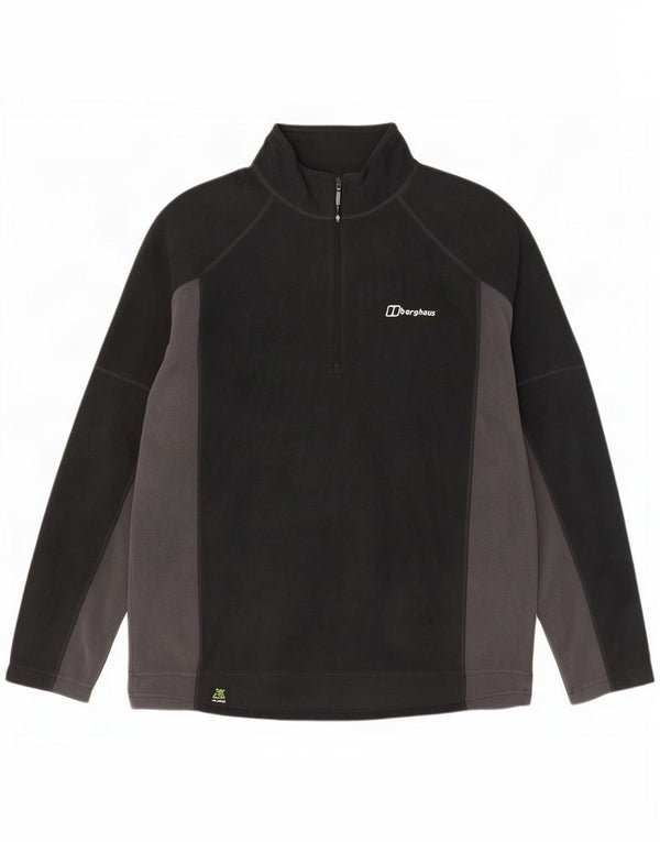 Berghaus Hombre Jersey De Forro Polar Con Cremallera Y Cuello Grande Poliéster Color Block Negro