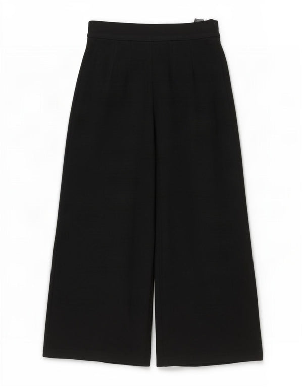 Marks & Spencer Kvinder Casual Bukser med brede ben, UK 10 Small W28 L27 Sort