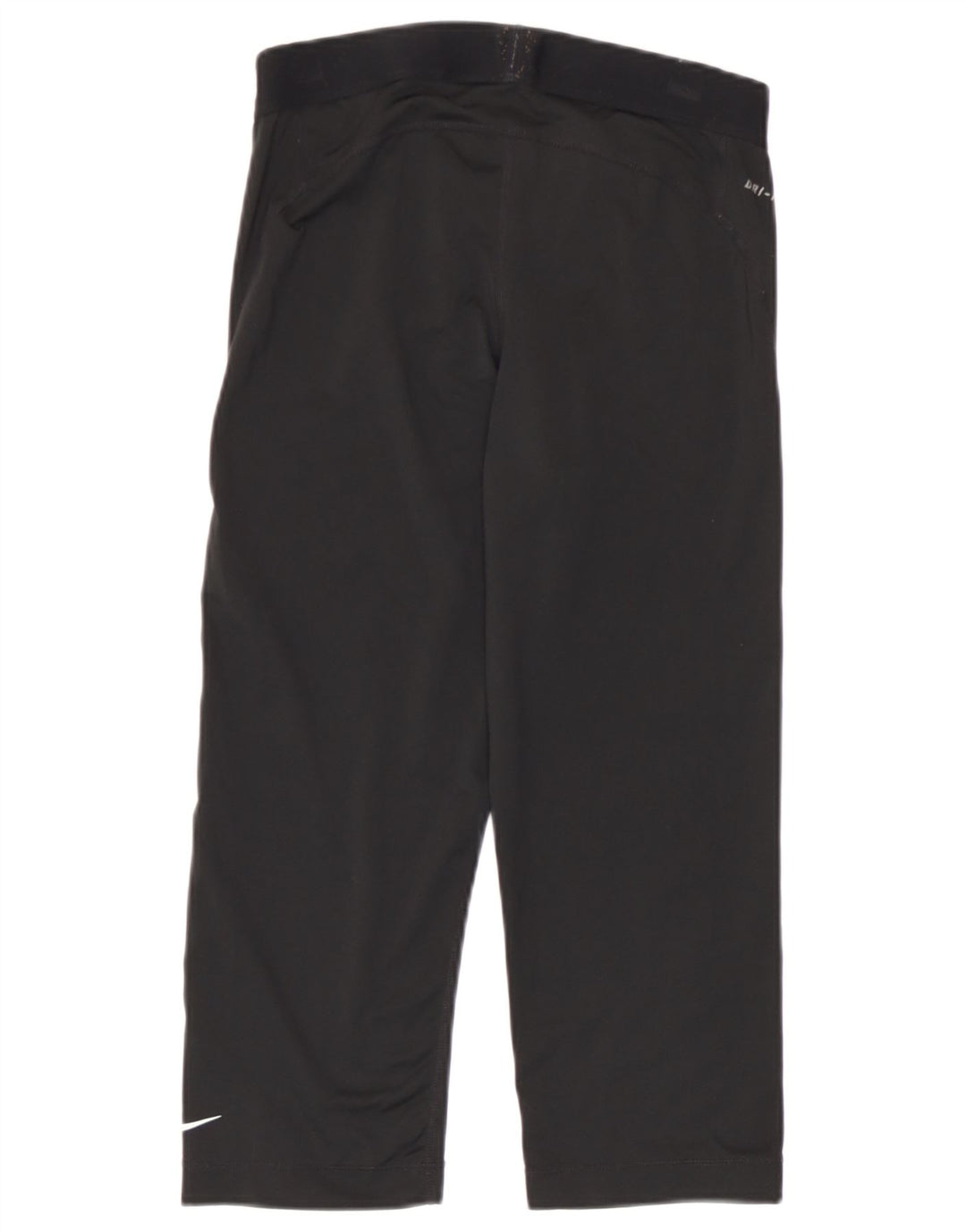Nike Dame Dri Fit Grafiske Capri Leggings UK 12 Medium Sort Polyester
