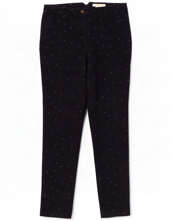 Boden Womens Tapered Chino Pantaloni Marea Britanie 8 Small W27 L28 Marine Blue Spotted