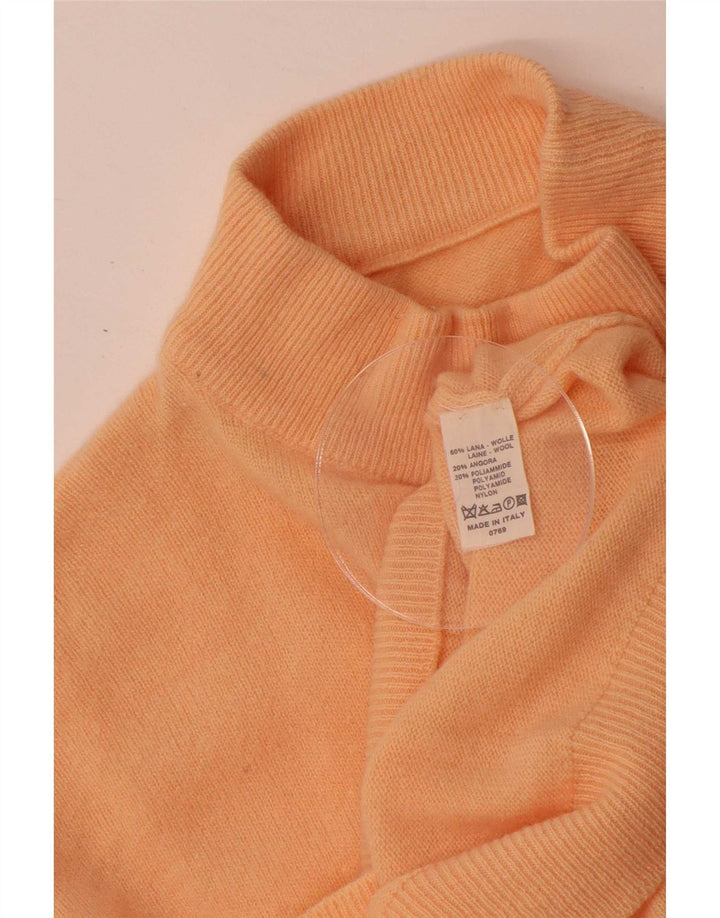 Vintage Womens Turtle Neck Jumper Sweater IT 44 Medium Orange Wool
