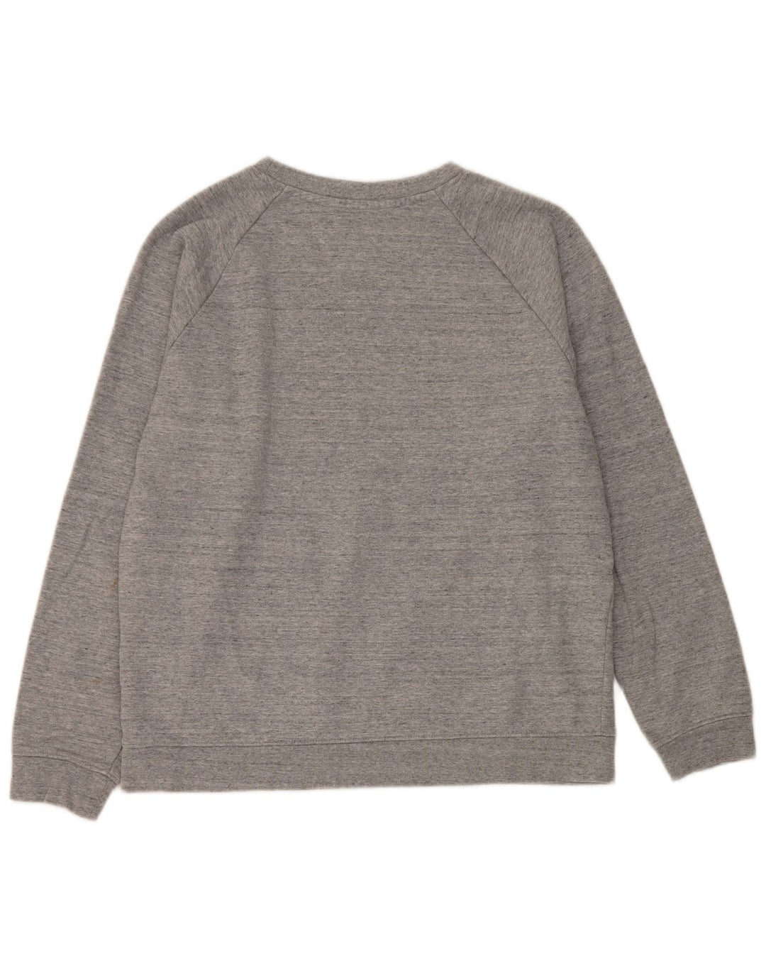 Levi's Damen-Sweatshirt-Pullover UK 14 Mittelgrau gefleckte Baumwolle