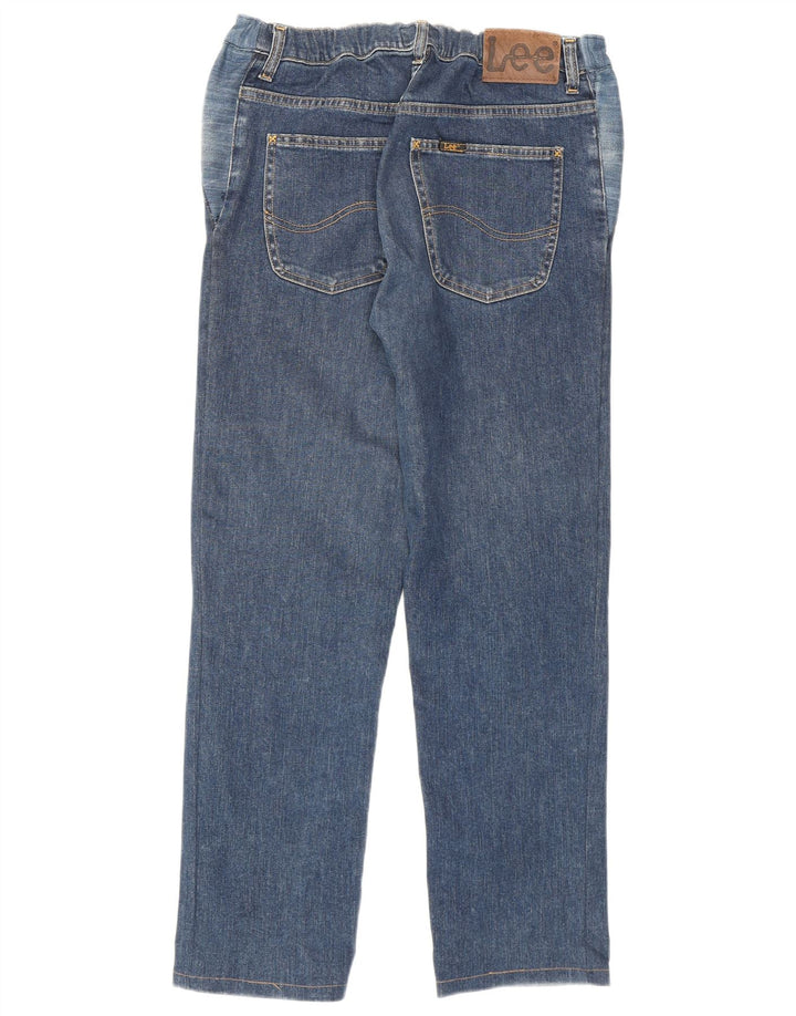 Lee Mens Brooklyn Straight Jeans W31 L28 Blue Cotton