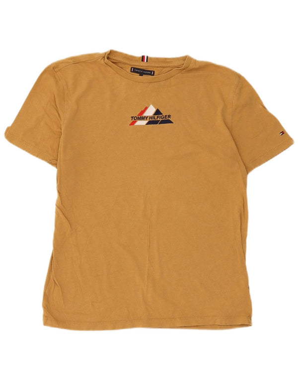 Tommy Hilfiger Boys Graphic T-Shirt Top 15-16 ετών κίτρινο βαμβακερό