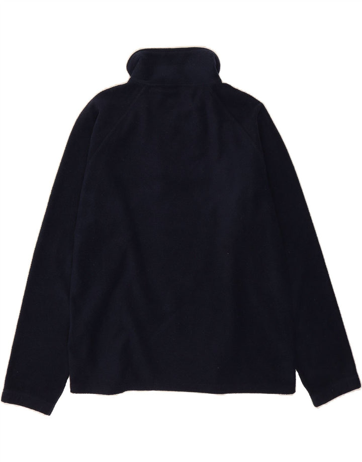 KAPPA Mens Zip Neck Fleece Jumper Large Navy Blue Polyester Vintage Kappa and Second-Hand Kappa from Messina Hembry 