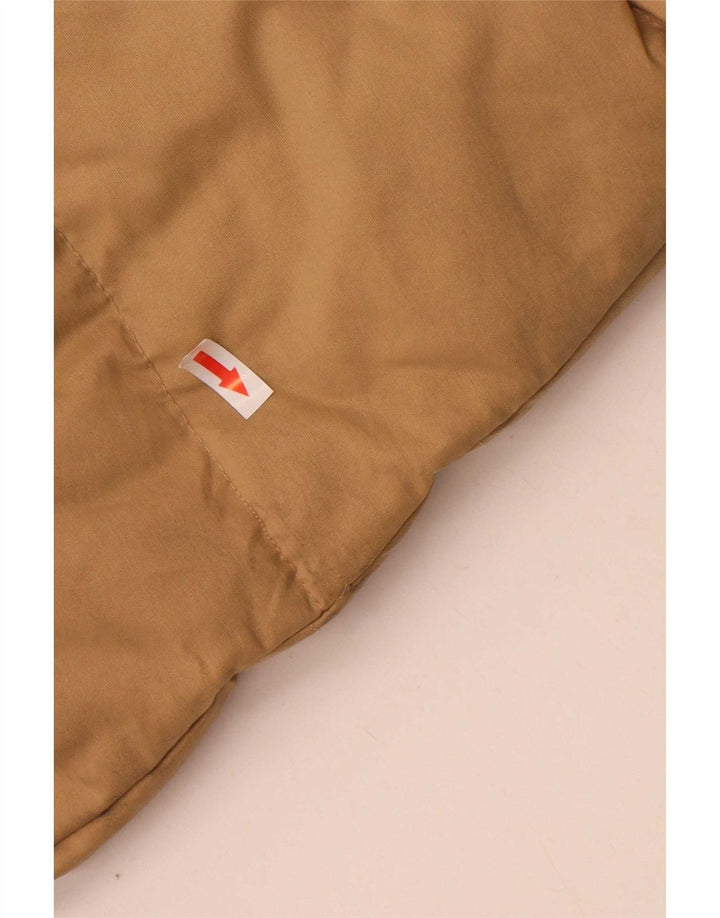 Męska wyściełana kurtka z kapturem i kapturem Levi's UK 40, duża, beżowa, nylonowa
