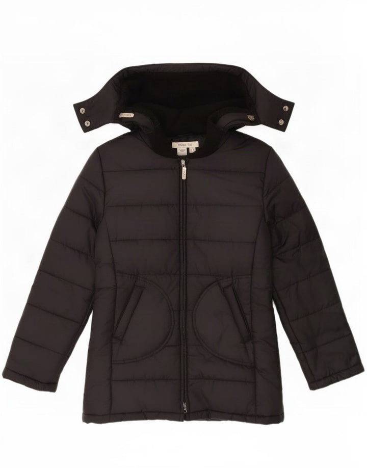 Zara Damen-Jacke mit Kapuze, gepolstert, UK 14, Mittelschwarzes Nylon
