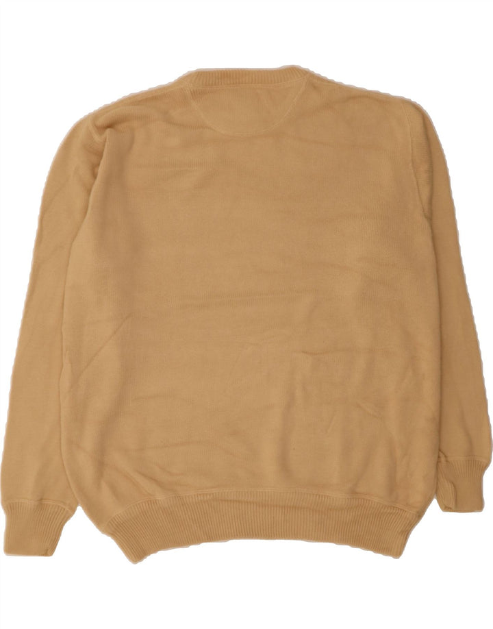 EDDIE BAUER Mens Crew Neck Jumper Sweater XL Beige Cotton Vintage Eddie Bauer and Second-Hand Eddie Bauer from Messina Hembry 