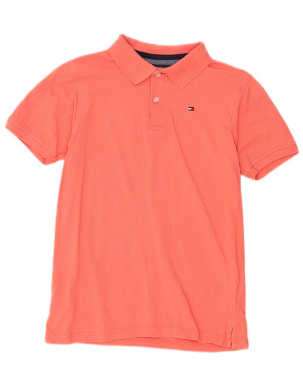 Polo Tommy Hilfiger per ragazzi 15-16 anni Large in cotone arancione