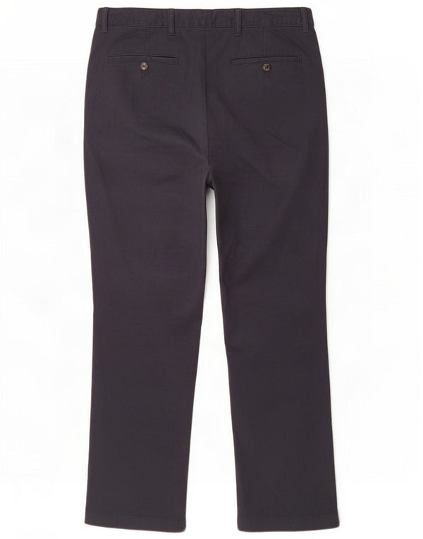 Pantaloni chino dritti da uomo James Pringle W36 L29 cotone blu navy