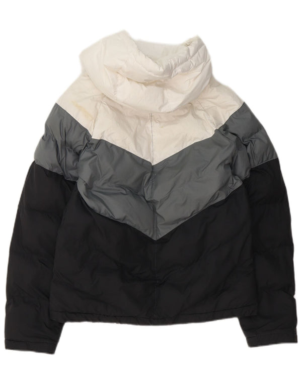 Nike Boys Hooded Padded Jacket 12-13 Years Large Multicoloured Colourblock