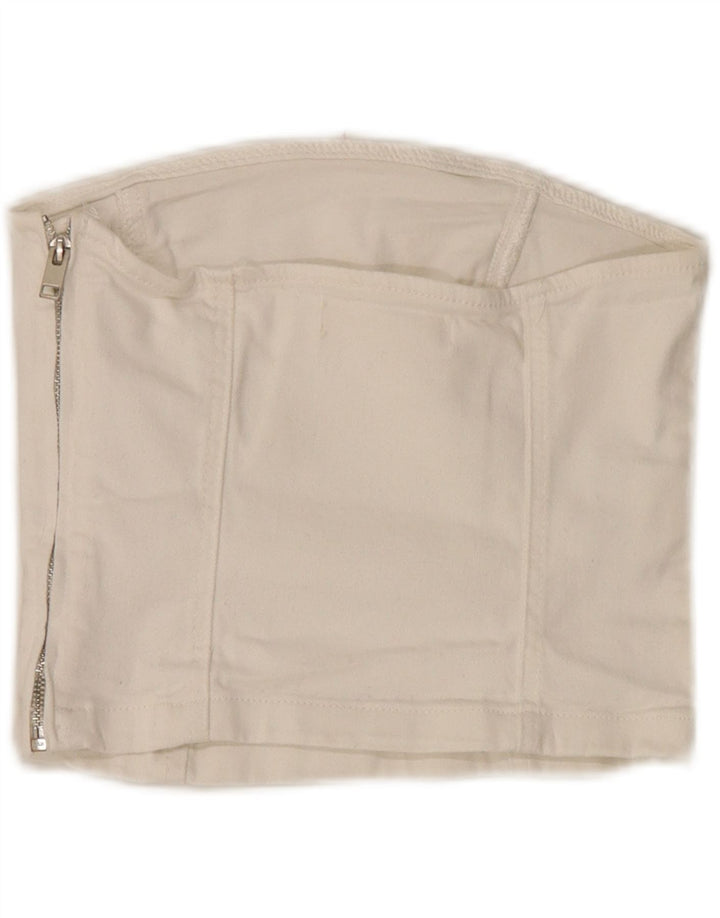 Mango Womens Corset Top UK 4 XS White Cotton