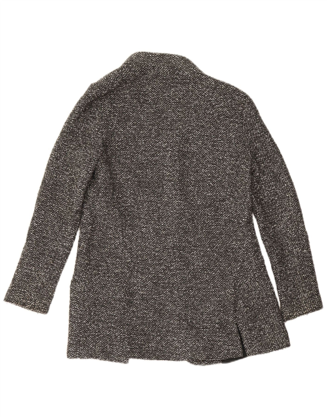 Zara Damen Longline Open Blazer Jacke UK 10 Small Grau meliert