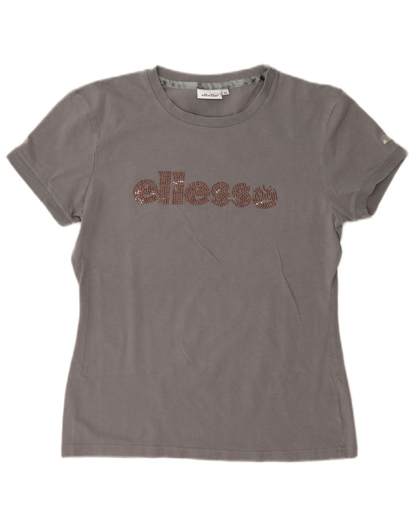 Camiseta feminina Ellesse com estampa gráfica UK 18 XL cinza