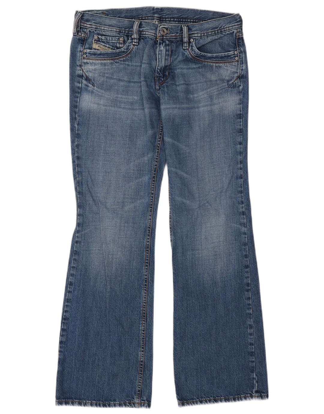 Diesel Damen Bootcut Jeans W28 L30 Blaue Baumwolle
